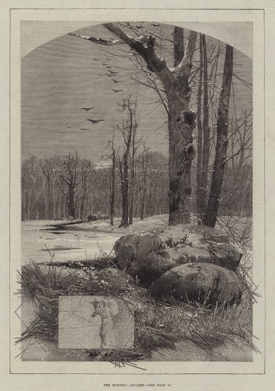 月、1月 作： Charles Auguste Loye
